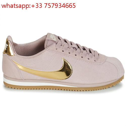 nike cortez femme noir et doré